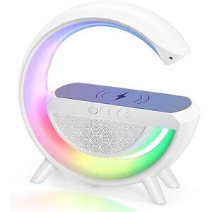Bluetooth Speaker Night Lights Wireless Phone Charger Station FM Radio Lamp Gift